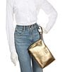 Lauren Ralph Lauren Metallic Nappa Leather Large Wristlet Clutch - Image 4