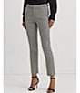 Color:Black - Image 4 - Mid Rise Houndstooth Cropped Pants
