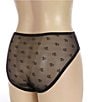 Lauren Ralph Lauren Monogram Sheer High Waisted Bikini, Color:Black - Image 2