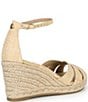 Lauren Ralph Lauren Nellie Textured Raffia Ankle Wrap Wedge Espadrille Sandals - Image 2