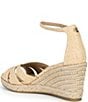 Lauren Ralph Lauren Nellie Textured Raffia Ankle Wrap Wedge Espadrille Sandals - Image 3