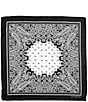 Color:Black - Image 2 - Paisley Bandana Silk Square Scarf