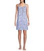 Color:Blue Paisley - Image 1 - Paisley Print Scoop Neck Sleeveless Short Nightgown