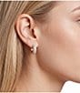Lauren Ralph Lauren Pave Crystal Huggie Earrings - Image 2