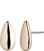 Color:Gold - Image 1 - Pear Stud Earrings