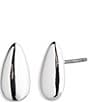 Color:Silver - Image 1 - Pear Stud Earrings