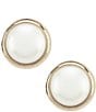 Lauren Ralph Lauren Pearl Bezel Stud Earrings - Image 1