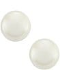 Color:Pearl/Silver - Image 1 - Pearl Stud Earrings