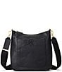 Color:Black - Image 1 - Pebbled Leather Large Cameryn Crossbody Bag