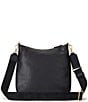 Color:Black - Image 2 - Pebbled Leather Large Cameryn Crossbody Bag