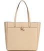 Lauren Ralph Lauren Cameryn Pebbled Leather Large Tote Bag, Color:Beige - Image 1
