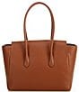 Lauren Ralph Lauren Tanner Pebbled Leather Large Satchel Bag, Color:Lauren Tan - Image 2