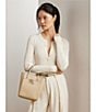 Lauren Ralph Lauren Cameryn Pebbled Leather Small Tote Bag, Color:Beige - Image 6