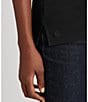 Color:Polo Black - Image 4 - Petite Size Boat Neck Short Sleeve Cotton Blend Knit Top