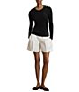Lauren Ralph Lauren Petite Size Button-Trim Cable-Knit Crew Neck Long Sleeve Sweater - Image 3