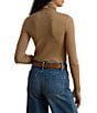 Lauren Ralph Lauren Petite Size Cotton-Blend Ribbed Turtle Neck Long Sleeve Top - Image 2