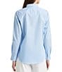 Color:Blue - Image 2 - Petite Size Easy Care Point Collar Long Sleeve Shirt