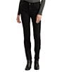 Lauren Ralph Lauren Petite Size Mid Rise Straight Leg Jeans, Color:Black - Image 1