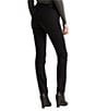 Color:Black - Image 2 - Petite Size Mid Rise Straight Leg Jeans