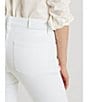 Color:White - Image 4 - Petite Size Mid Rise Straight Leg Roll Cuff Jeans