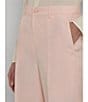Color:Pink Opal - Image 3 - Petite Size Pleated Linen-Blend Twill Cropped Wide Leg Pants
