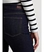 Color:Dark Rinse - Image 4 - Petite Size Premier Stretch Denim Straight Leg Jeans