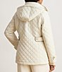 Lauren Ralph Lauren Petite Size Quilted Hooded Funnel Collar Snap Front Jacket - Image 2