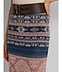 Color:Multi - Image 5 - Petite Size Rishona Textile Print Knee Length Pencil Skirt