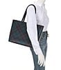 Lauren Ralph Lauren Plaid Leather Large Karly Tote Bag, Color:Deco Tartan - Image 4