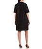 Lauren Ralph Lauren Plus Size Split Point Collar Short Sleeve Denim Shift Dress, Color:Nightfall - Image 2