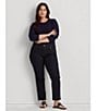 Lauren Ralph Lauren Plus Size Long Sleeve Crew Neck Stretch Top - Image 5