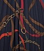Lauren Ralph Lauren Plus Size Belting Print Pleated A-Line Georgette Skirt, Color:Navy Multi - Image 4