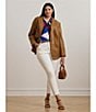 Lauren Ralph Lauren Plus Size Crepe de Chine Abstract Print Point Collar Long Sleeve Button-Front Shirt, Color:Blue Multi - Image 5