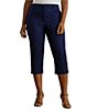 Lauren Ralph Lauren Plus Size Double-Faced Stretch Cotton Cropped Pants - Image 1
