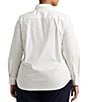 Lauren Ralph Lauren Plus Size Easy Care Point Collar Long Sleeve Button Front Shirt, Color:White - Image 2