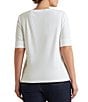 Lauren Ralph Lauren Plus Size Stretch Cotton Boat Neck Short Folded ...