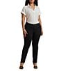 Lauren Ralph Lauren Plus Size Point Collar Short Sleeve Linen Shirt - Image 3