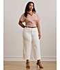 Lauren Ralph Lauren Plus Size Linen Point Collar Short Sleeve Button-Front Shirt, Color:Sunrise Blush - Image 6