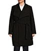 Lauren Ralph Lauren Plus Size Oversized Shawl Collar Belted Wrap Coat, Color:Black - Image 4