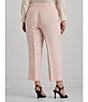 Color:Pink Opal - Image 4 - Plus Size Pleated Linen-Blend Twill Cropped Wide-Leg Pants
