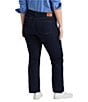 Color:Dark Rinse - Image 2 - Plus Size Premier Stretch Denim Straight Leg Jeans