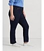 Color:Dark Rinse - Image 4 - Plus Size Premier Stretch Denim Straight Leg Jeans
