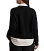 Lauren Ralph Lauren Plus Size Ribbed Knit Combed Cotton V-Neck Long Sleeve Pullover Sweater - Image 2