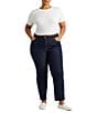 Lauren Ralph Lauren Plus Size Crew Neck Short Sleeve Stretch Cotton T-Shirt - Image 5