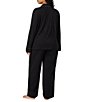 Lauren Ralph Lauren Plus Size Solid Long Sleeve Notch Collar Jersey Knit Pant Pajama Set - Image 2