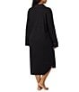 Lauren Ralph Lauren Plus Size Solid Long Sleeve Notch Collar Jersey Knit Sleepshirt - Image 2