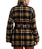 Lauren Ralph Lauren Plus Size Wool Blend Plaid Shawl Collar Long Sleeve Wrap Coat, Color:Navy/Cinnamon Multi - Image 2