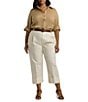 Lauren Ralph Lauren Plus Size Woven Point Collar Long Roll-Tab Sleeve Button-Front Shirt - Image 3