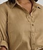 Lauren Ralph Lauren Plus Size Woven Point Collar Long Roll-Tab Sleeve Button-Front Shirt - Image 4