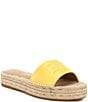 Color:Primrose Yellow - Image 1 - Polly Burnished Leather Espadrille Sandals